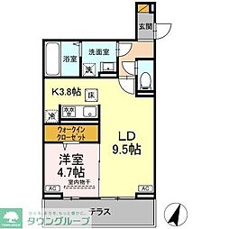 D-SOLACE末広4丁目 1LDKの間取図画像