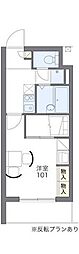 レオパレスストレーザ椿森 1Kの間取図画像