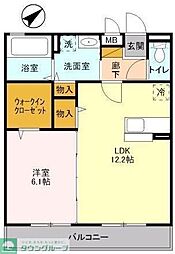 第8須賀ハイツ 1LDKの間取図画像