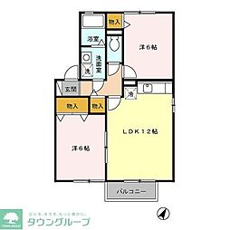 アルトインテルノ 2LDKの間取図画像