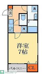 仮)蘇我宮新築アパート 1Kの間取図画像