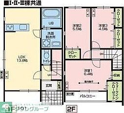 成田市大清水タウンハウス 3LDKの間取図画像