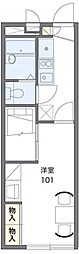 レオパレスプレシオ 1Kの間取図画像
