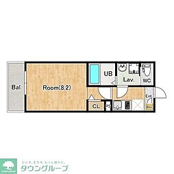 ジーメゾン千葉浜野クオリ 1Kの間取図画像