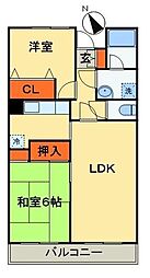 第2大越ビル 2LDKの間取図画像