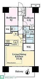 オーベル千葉エアーズ 2LDKの間取図画像
