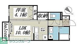 アパート 1LDKの間取図画像
