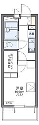レオパレスクローバー 1Kの間取図画像