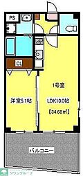 SolLago 1LDKの間取図画像