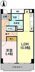 アーバンエクセル蘇我 1LDKの間取図画像