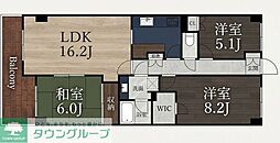 モアクレスト千葉ウエストウイングA棟 3LDKの間取図画像