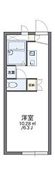 レオパレスコンフォート稲荷町 1Kの間取図画像