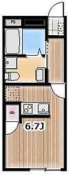 Ambition葛城 ワンルームの間取図画像