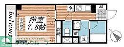 ジャンダルム 1Kの間取図画像