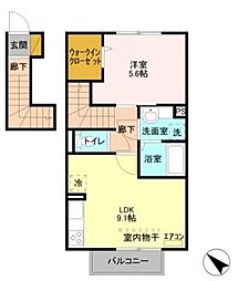 グレイスコート 1LDKの間取図画像