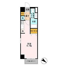 登戸N・Tステージ ワンルームの間取図画像