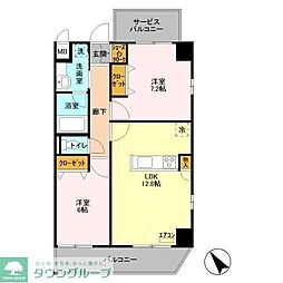 SYMPATHIQUE 2LDKの間取図画像