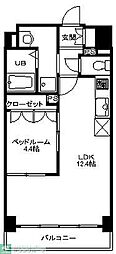 セザン・新町 1LDKの間取図画像
