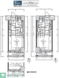 SQUARECITYニシダイAZ 1Kの間取図画像