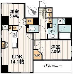 COMFORIA本駒込 2LDKの間取図画像