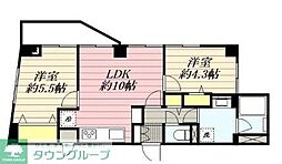 MYRIARESIDENCE上池袋2 2LDKの間取図画像