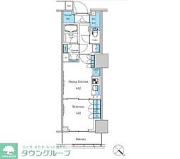 パークアクシス滝野川ラブリーズ 1DKの間取図画像