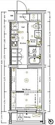 AXAS西巣鴨 1Kの間取図画像