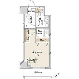 SPコート尾久サウス 1Kの間取図画像