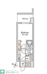 板橋本町ステーションレジデンス 1Kの間取図画像