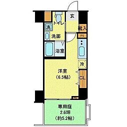 CREVISTA池袋本町 1階ワンルームの間取り