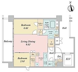 Live Casa西台 9階3LDKの間取り