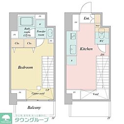 ヴィアラッティア志村 2階1DKの間取り