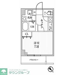 JR山手線 大塚駅 徒歩6分の賃貸マンション 1階1Kの間取り