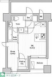 レジデンス文京春日 13階1DKの間取り