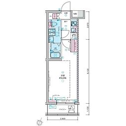 ＧＥＮＯＶＩＡ板橋本町ＩＩＩｓｋｙｇａｒｄｅｎ 4階1Kの間取り