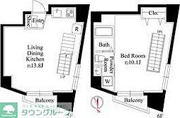 ジュネス板橋 5階1LDKの間取り