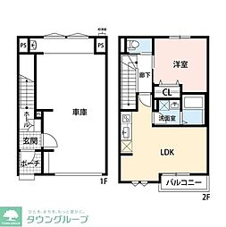 アヴァンティ環八西台 1階1LDKの間取り