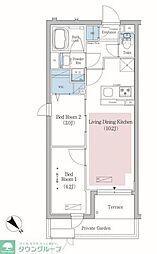 都営三田線 春日駅 徒歩10分の賃貸マンション 1階2LDKの間取り