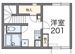 都営三田線 西巣鴨駅 徒歩10分の賃貸アパート 2階1Kの間取り