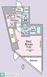 東武東上線 北池袋駅 徒歩7分の賃貸マンション 3階1Kの間取り