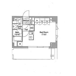 東武東上線 大山駅 徒歩2分の賃貸マンション 9階ワンルームの間取り