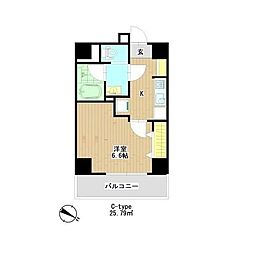 プレール・ドゥーク板橋本町III 2階1Kの間取り