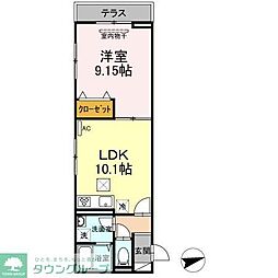 セジュール西台4 1階1LDKの間取り