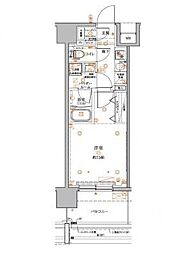 板橋本町ステーションレジデンス 5階1Kの間取り