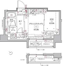クレイシアＩＤＺ王子アーバンヒルズ 7階1DKの間取り