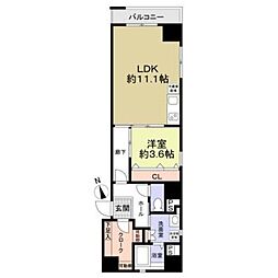 レジス飛鳥山公園 4階1LDKの間取り