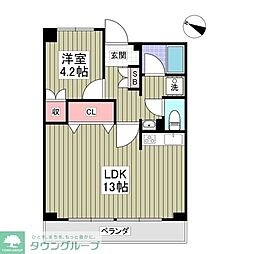 サリジェ志村公園 3階1LDKの間取り