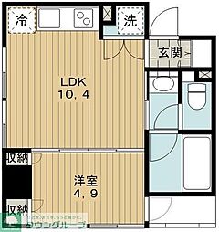 レヴィーガときわ台crob 14階1LDKの間取り