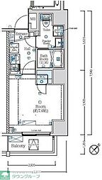 ＭＡＸＩＶ常盤台ＴＲＥ 9階1Kの間取り