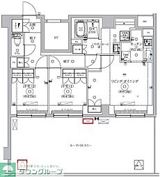 GENOVIA北池袋skygarden 6階2LDKの間取り